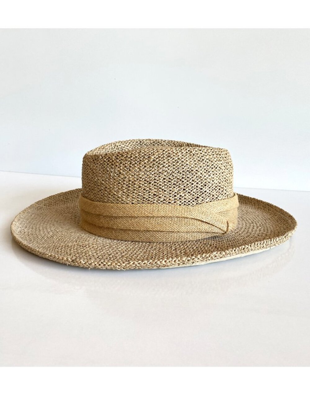 Summer Club Straw Sun Hat Wide Brim Natural Tan Made in Australia Fits Most